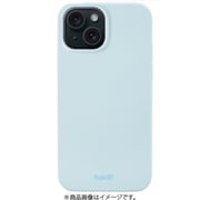 16151 [ソフトタッチシリコーン iPhone 15用ケース Mineral Blue]