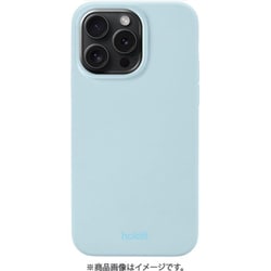 16153 [ソフトタッチシリコーン iPhone 15 Pro MAX用ケース Mineral Blue]