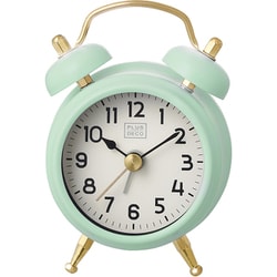PLUS DECO Mini Twin Bell Alarm Clock グリーン IAC-5668-LGN
