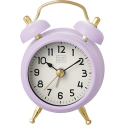 PLUS DECO Mini Twin Bell Alarm Clock パープル IAC-5668-LPP