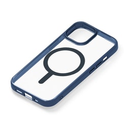 PG-23AMGPT06NV [iPhone 15/14/13用 MagSafe対応 ハイブリッドケース メタリック/ネイビー]