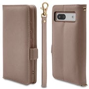 7901PXL8ABHSCB [Google Pixel 8a用 手帳型 カード入れ おしゃれ スタンド機能 シンプル ハンドストラップ付き マグネット式 ココアブラウン]