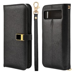 7905PXL8ABVIBK [Google Pixel 8a用 手帳型 viviana ミラー付き 鏡 おしゃれ レディース ハンドストラップ付き マグネット式 ブラック]