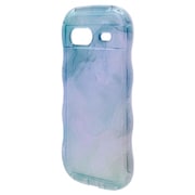 7921PXL8ATPBL [Google Pixel 8a用 ソフトケース TPU WAVECASE 極限保護 精密設計 耐衝撃吸収 強い 頑丈 エアクッション ブルー ぷっくり ウェーブ]