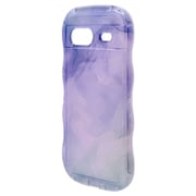 7922PXL8ATPPU [Google Pixel 8a用 ソフトケース TPU WAVECASE 極限保護 精密設計 耐衝撃吸収 強い 頑丈 エアクッション パープル ぷっくり ウェーブ]