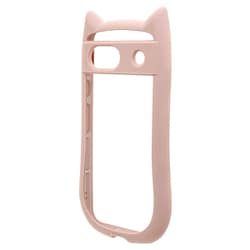 7925PXL8AHPSPK [Google Pixel 8a用 ハイブリッドケース 猫耳 猫 耐衝撃吸収 TPU×PC 高透明 かわいい おしゃれ スモーキーピンク]