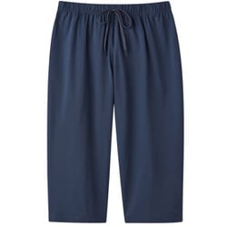 メンズストレッチリラックスパンツ ネイビー M