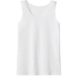 綿100％やわらかタンクトップ ホワイト M