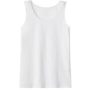 綿100%やわらかタンクトップ ホワイト LL