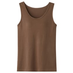 綿100％やわらかブラトップ ダークブラウン L