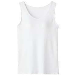 綿100％やわらかブラトップ ホワイト L