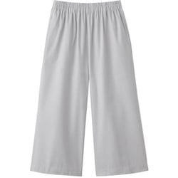綿100％播州織ワイドパンツ グレー M