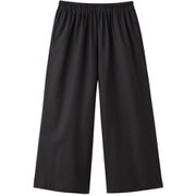綿100％播州織ワイドパンツ ブラック L