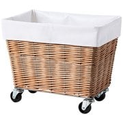 003404 [WILLOW LAUNDRY BASKET with CASTER 28L White]