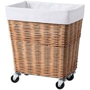 003403 [WILLOW LAUNDRY BASKET with CASTER 34L White]