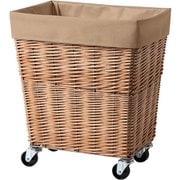 003403 [WILLOW LAUNDRY BASKET with CASTER 34L Beige]