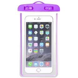 BE-1326-PP [防水 スマホバック 蓄光タイプ IPX8規格 パープル]