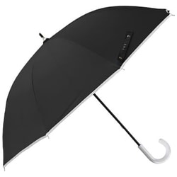 日傘 晴雨兼用 H・A・U（ハウ） 無地パイピング ショート傘 47cm 手開き式 UVカット率99.9％以上 遮光率99.9％以上 内側PUコーティング加工 UPF50＋ 安全ろくろ ブラック 10002936