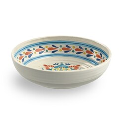 割れない食器 食洗機対応 La Cena MEDALLION （ラシーナメダリオン） サービングボウル 直径約20cm アウトドア ケータリング バンブーメラミン食器 白 DN22911271