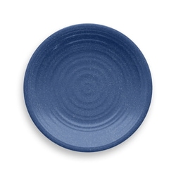 割れない食器 食洗機対応 Matte ARTISAN （マットアルチザン） 中皿 プレート 直径約22cm アウトドア ケータリング バンブーメラミン食器 青色 ネイビー DN22909476