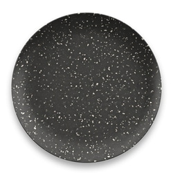 割れない食器 食洗機対応 ORION SPECKLES （オリオンスペックルズ） フラット大皿 ディナープレート 直径約27cm アウトドア ケータリング バンブーメラミン食器 黒 ブラック DN22911479