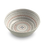 割れない食器 食洗機対応 Desert Mandala (デザートマンダラ) サービングボウル 直径約19cm アウトドア ケータリング バンブーメラミン食器 白 DN22909278