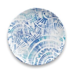 割れない食器 食洗機対応 COASTAL SCALLOPS （コウスタルスカロップ） 中皿 プレート 直径約22cm アウトドア ケータリング メラミン食器 青色 ブルー DN22912179