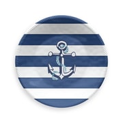 割れない食器 食洗機対応 NAUTICAL ANCHOR （ノーティカルアンカー） 中皿 プレート 直径約22cm アウトドア ケータリング メラミン食器 マリンブルー DN22912872