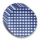 割れない食器 食洗機対応 Navy Gingham （ネイビーギンガム） 大皿 ディナープレート 同柄4枚 直径約27cm アウトドア ケータリング メラミン食器 マリンブルー チェック柄 TCP1105DHSNG