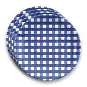 割れない食器 食洗機対応 Navy Gingham (ネイビーギンガム) 大皿 ディナープレート 同柄4枚 直径約27cm アウトドア ケータリング メラミン食器 マリンブルー チェック柄 TCP1105DHSNG