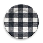 割れない食器 食洗機対応 Vintage BK Buffalo Check （ヴィンテージブラックバッファローチェック） 中皿 プレート 直径約22cm アウトドア ケータリング メラミン食器 チェック柄 黒 DN22920877