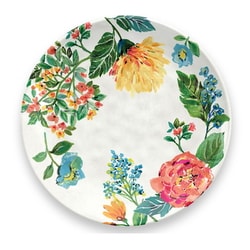 割れない食器 食洗機対応 Garden Floral （ガーデンフローラル） 大皿 ディナープレート 直径約27cm アウトドア ケータリング メラミン食器 白 PVC1105DGFL