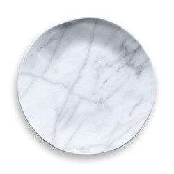 割れない食器 食洗機対応 Carrara Marble （カララマーブル） 中皿 プレート 直径約22cm アウトドア ケータリング メラミン食器 グレー PON1085TSCM
