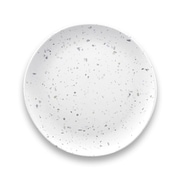 割れない食器 食洗機対応 Terrazzo （テラゾ） 中皿 プレート 直径約22cm アウトドア ケータリング メラミン食器 白 TCC1085MASWG