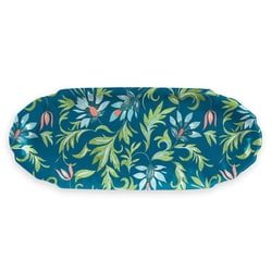 割れない食器 食洗機対応 Chinoiserie Botanical （シノワズリボタニカル） 前菜 アペタイザープレート 直径約47cm アウトドア ケータリング メラミン食器 緑色 グリーン TT20746477