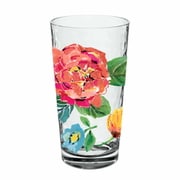 PVSJM215VJGF [割れない食器 食洗機対応 Garden Floral （ガーデンフローラル） Floral ロング ドリンクカップ コップ 容量約636ml 高さ約17cm 重さ152g アウトドア ケータリング 樹脂製食器 透明]