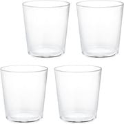 割れないグラス 食洗機可 SIMPLE (シンプル) 軽い大きい グラスタンブラー 4個セット 容量470ml 約9×10cm (耐熱耐冷-20℃から95℃) アウトドア ケータリング トライタン樹脂製 クリア無地 DK24076581