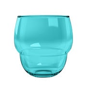 DK23987771 [割れないグラス STACKING BUBBLE（スタッキングバブル） 重なる ジュースグラス コップ 414ml 約9×10cm アウトドア ケータリング 樹脂製食器 ティール グリーン]