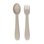 [ 自然由来 電子レンジ 食洗機対応 食器 ] Universal（ユニバーサル） 子供用 スプーン フォークセット 約14x2cm 11g アウトドア ケータリング 子供食器 自然由来の麦わら素材とプラスチック混合 食器 グレージュ TSMFK7056MA