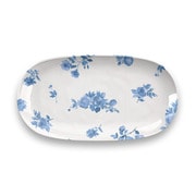 割れない食器 COTTAGE BLUE FLORAL(コテージブルーフローラル) 大皿 サービングプレート 32cm アウトドア ケータリング メラミン食器 ロイヤルブルー DN23986378