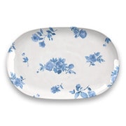 割れない食器 COTTAGE BLUE FLORAL(コテージブルーフローラル) 大皿 サービングプレート 42×27cm アウトドア ケータリング メラミン食器 ロイヤルブルー DN23986477