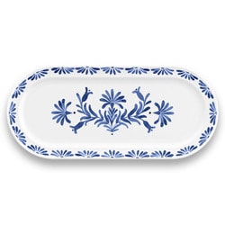 割れない食器 EDGE AZUL（アズール） 大皿 サービングプレート 約44×20cm アウトドア ケータリング メラミン食器 白 DN23987177