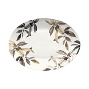 割れない食器 食洗機対応 BALI LEAVES(バリリーブス) 大皿 サービングプレート 約48x36x3cm 910g アウトドア ケータリング バンブーメラミン食器 リゾートカラー DN24086580