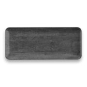 割れない食器 Blackened Wood(ブラックンドウッド) 木目調 お盆 サービングトレイ 約45x19x2cm 648g アウトドア ケータリング メラミン食器 黒 ブラック TT20745173