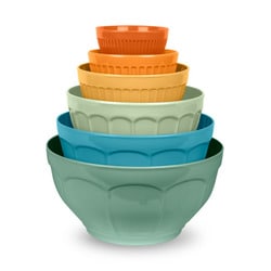 割れない食器 フレンチボウル 重なる ボウル 6種サイズセット アウトドア ケータリング メラミン食器 マルチカラー KC21855773