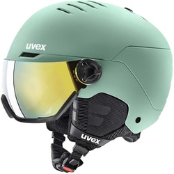 wanted visor 56.6.262.1107 オキサイドグリーンマット（ゴールドミラー） 58-62cm [スキー スノーボード ヘルメット]
