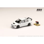 HJ644054W 1/64 三菱 ランサーエボリューション 8 MR GSR エンジンディスプレイモデル付き ホワイトソリッド [ダイキャストミニカー]