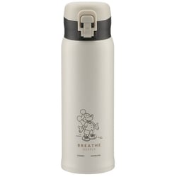 真空断熱 保温・保冷 ゲートロック ワンタッチ パーソナルボトル 600ml ミッキーマウス/ナチュラル MA-2347