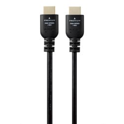 HDMI ケーブル 3m プレミアムハイスピード 4K 60Hz 【TV プロジェクター ゲーム機等対応】 HEC ARC （タイプA・19ピン - タイプA・19ピン） Premium HDMI ブラック CAC-HDP30BK2