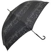 長傘 婦人用 晴雨兼用 ミルキーウェイ 60cm ジャンプ式 耐風仕様 U)Vカット加工 スリムタイプ ブラック 17880